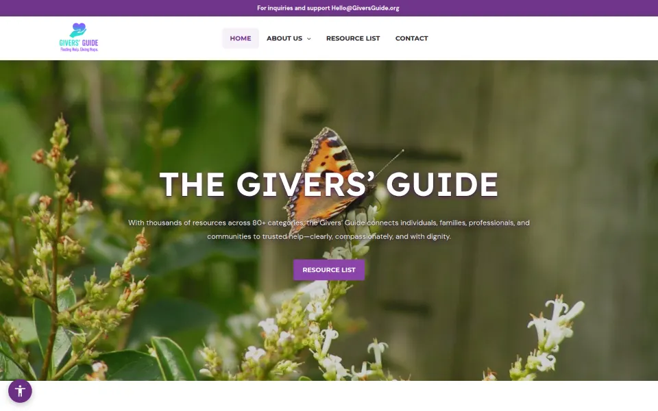 Givers' Guide home page